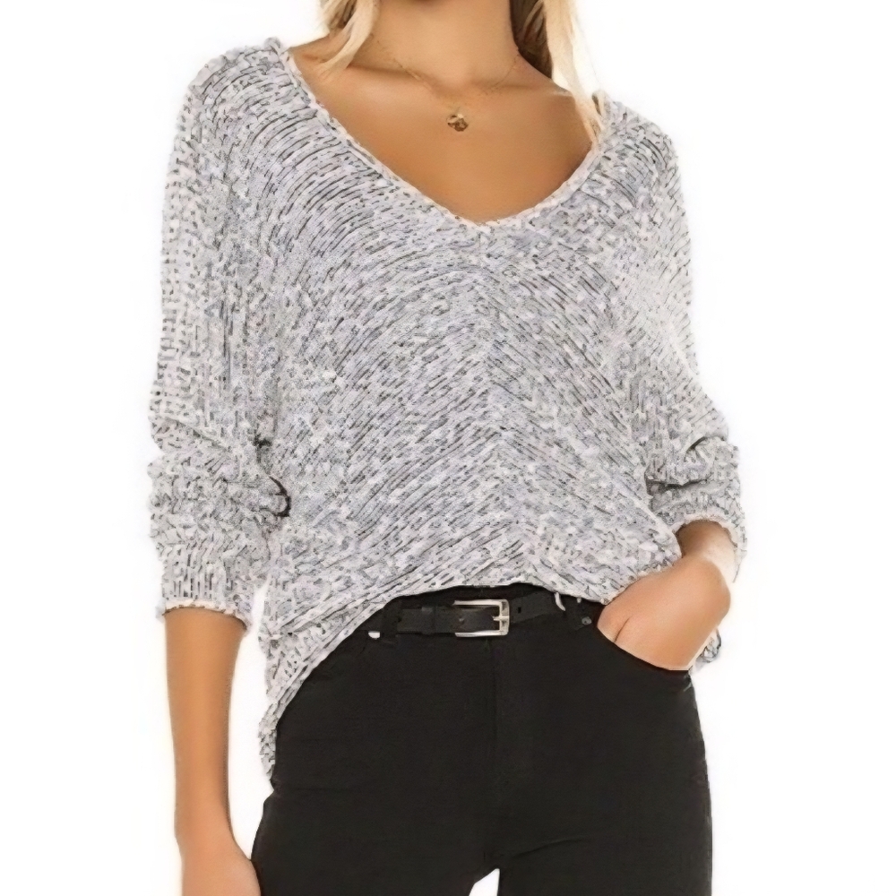 FREE PEOPLE Bright Lights V Neck Sweater